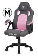Fotel obrotowy do biurka CARRERA M STONE GREY + PINK FABRIC
