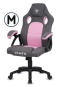 Fotel obrotowy do biurka CARRERA M STONE GREY + PINK FABRIC