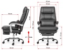 Fotel obrotowy do gabinetu WAILOR BROWN LEATHER PRO