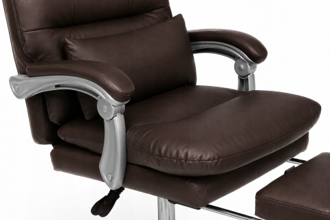 Fotel obrotowy do gabinetu WAILOR BROWN LEATHER PRO
