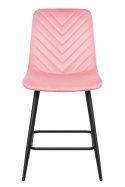 Krzesło barowe AVA TRIO BAR VELVET PINK hoker