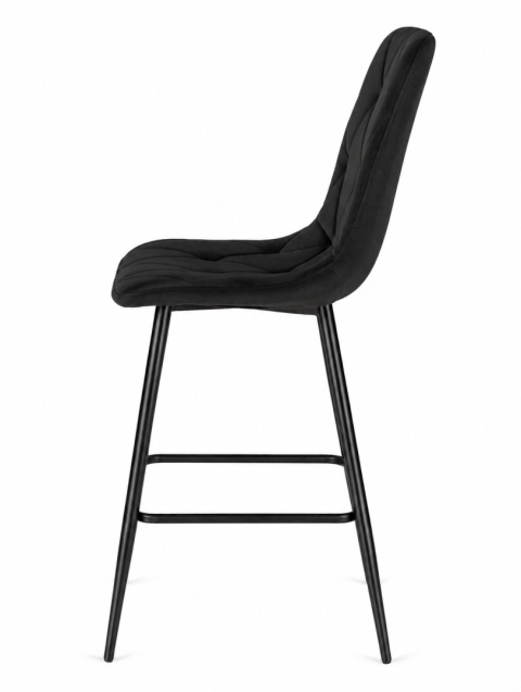 Krzesło barowe AVA BORGO BAR VELVET BLACK hoker