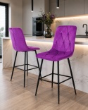 Krzesło barowe AVA BORGO BAR VELVET PURPLE hoker