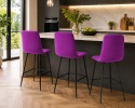 Krzesło barowe AVA BORGO BAR VELVET PURPLE hoker