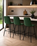Krzesło barowe AVA TRIO BAR VELVET GREEN hoker