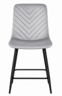 Krzesło barowe AVA TRIO BAR VELVET LIGHT GREY hoker