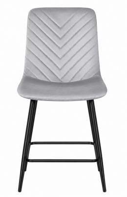 Krzesło barowe AVA TRIO BAR VELVET LIGHT GREY hoker