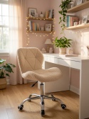 Krzesło obrotowe VASTO OFFICE BARANEK BOUCLE BEIGE SILVER
