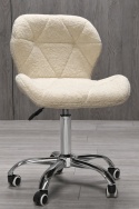 Krzesło obrotowe VASTO OFFICE BARANEK BOUCLE BEIGE SILVER