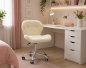 Krzesło obrotowe VASTO OFFICE BARANEK BOUCLE BEIGE SILVER