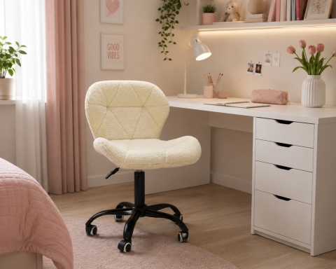 Krzesło obrotowe VASTO OFFICE BARANEK BOUCLE BEIGE SMOKE