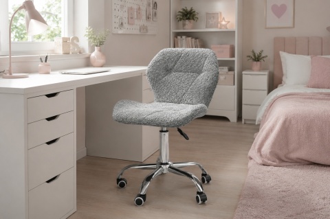 Krzesło obrotowe VASTO OFFICE BARANEK BOUCLE GREY SILVER