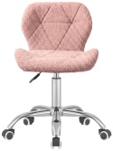 Krzesło obrotowe VASTO OFFICE BARANEK BOUCLE PINK SILVER