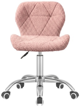Krzesło obrotowe VASTO OFFICE BARANEK BOUCLE PINK SILVER