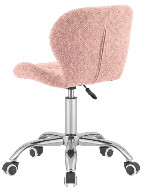 Krzesło obrotowe VASTO OFFICE BARANEK BOUCLE PINK SILVER