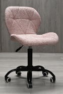 Krzesło obrotowe VASTO OFFICE BARANEK BOUCLE PINK SMOKE