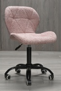 Krzesło obrotowe VASTO OFFICE BARANEK BOUCLE PINK SMOKE