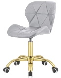 Krzesło obrotowe VASTO OFFICE PU LIGHT GREY GOLD