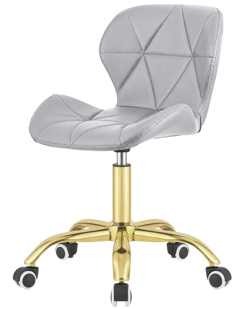Krzesło obrotowe VASTO OFFICE PU LIGHT GREY GOLD
