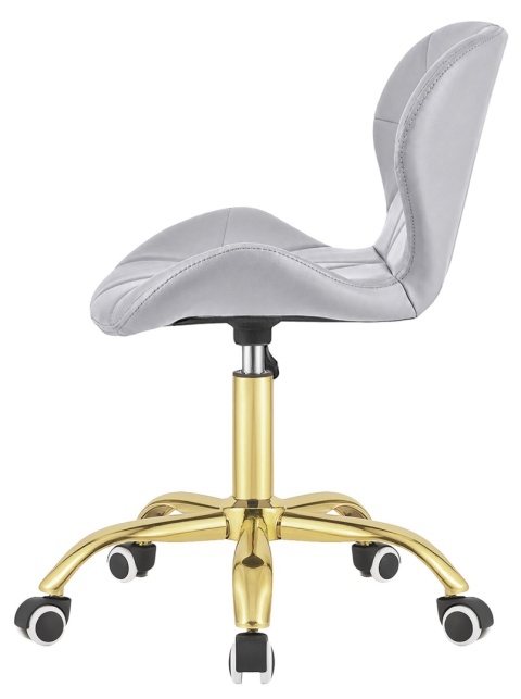 Krzesło obrotowe VASTO OFFICE PU LIGHT GREY GOLD