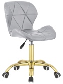 Krzesło obrotowe VASTO OFFICE PU LIGHT GREY GOLD