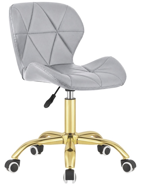 Krzesło obrotowe VASTO OFFICE PU LIGHT GREY GOLD