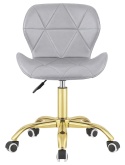 Krzesło obrotowe VASTO OFFICE PU LIGHT GREY GOLD