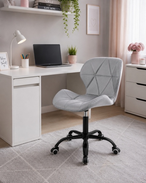 Krzesło obrotowe VASTO OFFICE PU LIGHT GREY SMOKE