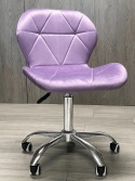 Krzesło obrotowe VASTO OFFICE VELVET VIOLET SILVER