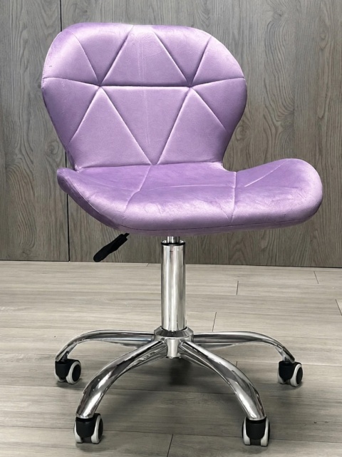 Krzesło obrotowe VASTO OFFICE VELVET VIOLET SILVER