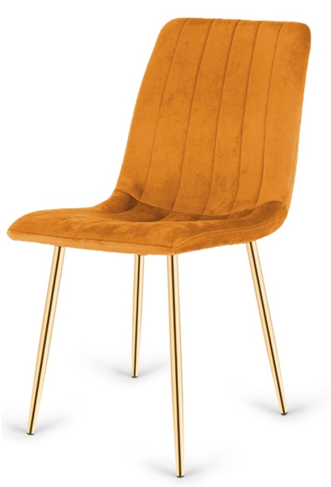 Krzesło tapicerowane AURORA VELVET HONEY GOLD