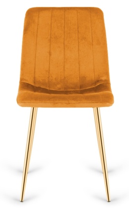 Krzesło tapicerowane AURORA VELVET HONEY GOLD