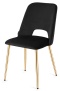 Krzesło tapicerowane GOTI BLACK VELVET GOLD