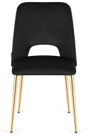 Krzesło tapicerowane GOTI BLACK VELVET GOLD