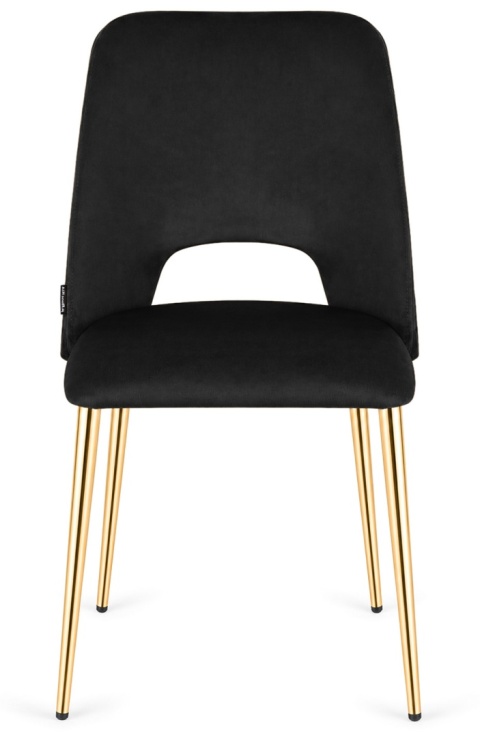 Krzesło tapicerowane GOTI BLACK VELVET GOLD