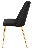Krzesło tapicerowane GOTI BLACK VELVET GOLD