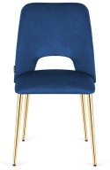 Krzesło tapicerowane GOTI BLUE VELVET GOLD