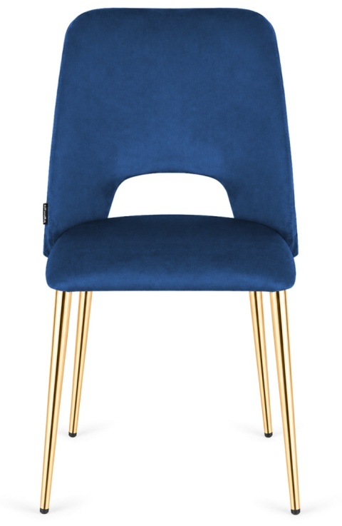 Krzesło tapicerowane GOTI BLUE VELVET GOLD