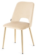 Krzesło tapicerowane GOTI CREAM VELVET GOLD