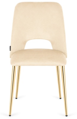 Krzesło tapicerowane GOTI CREAM VELVET GOLD
