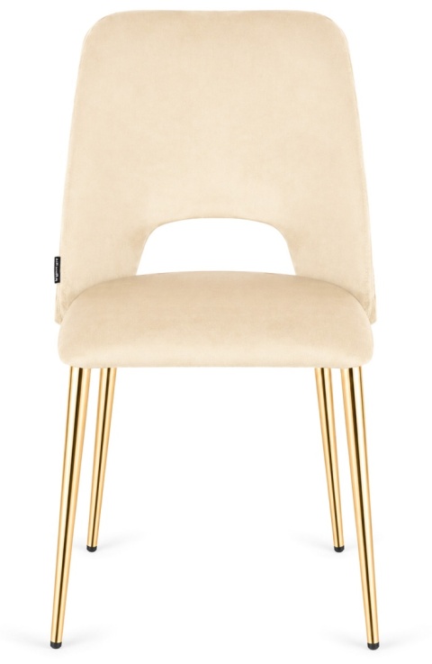 Krzesło tapicerowane GOTI CREAM VELVET GOLD