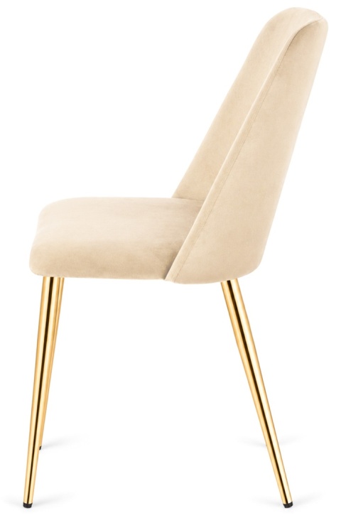 Krzesło tapicerowane GOTI CREAM VELVET GOLD