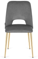 Krzesło tapicerowane GOTI GREY VELVET GOLD