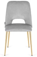 Krzesło tapicerowane GOTI LIGHT GREY VELVET GOLD