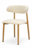 Krzesło tapicerowane LUCCA BEIGE FABRIC LIGHT WOOD