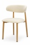 Krzesło tapicerowane LUCCA BEIGE FABRIC LIGHT WOOD