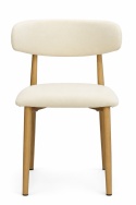 Krzesło tapicerowane LUCCA BEIGE FABRIC LIGHT WOOD