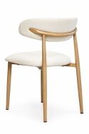 Krzesło tapicerowane LUCCA BEIGE FABRIC LIGHT WOOD