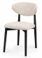 Krzesło tapicerowane LUCCA BOUCLE BEIGE BLACK WOOD