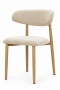 Krzesło tapicerowane LUCCA BOUCLE BEIGE FABRIC LIGHT WOOD